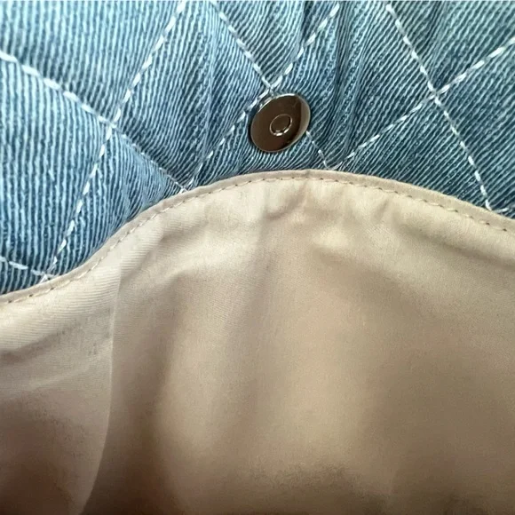 Rae Dunn Blue Quilted Crossbody Bag with Pouch - Picture 5 of 12